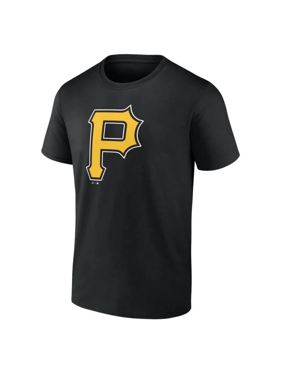 Футболка с принтом Pittsburgh Pirates Logo Athletic — изображение 2 из 3, черный