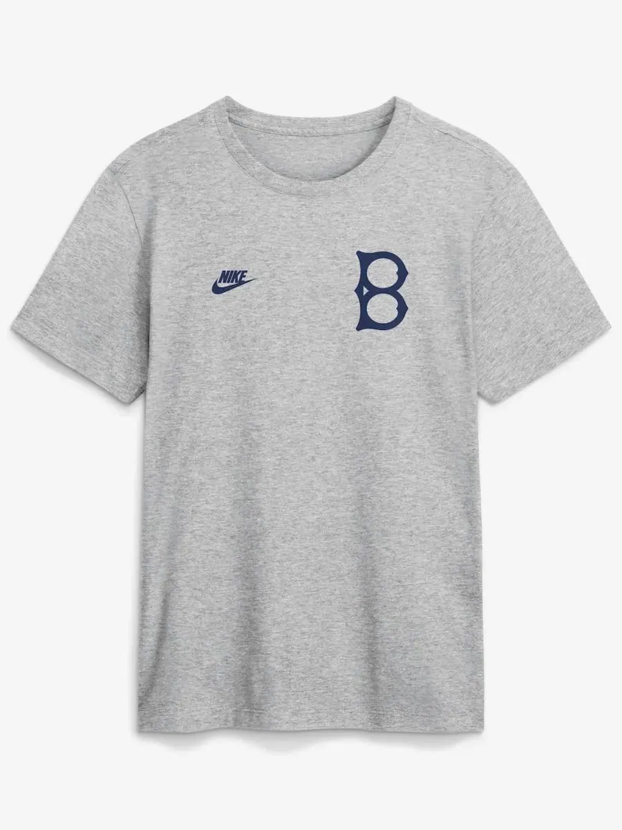 Футболка с винтажным дизайном Brooklyn Dodgers Cooperstown 2-Hit Nike — изображение 2 из 5, серый