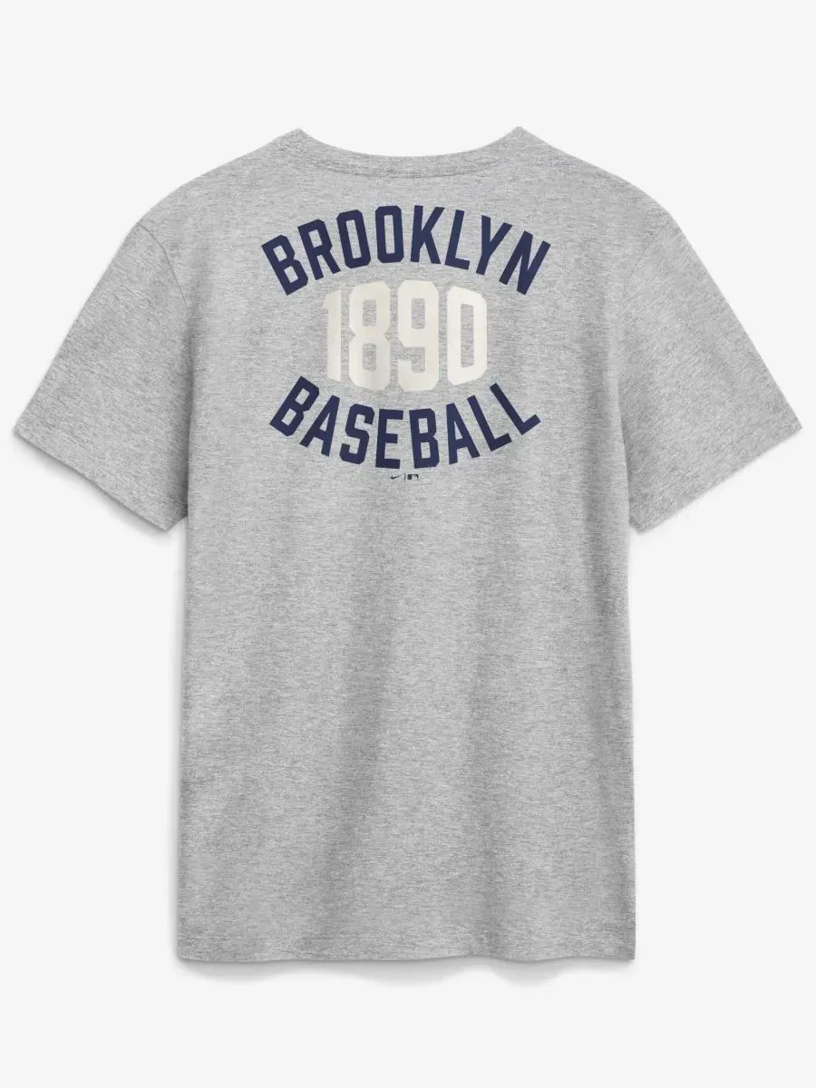 Футболка с винтажным дизайном Brooklyn Dodgers Cooperstown 2-Hit Nike — изображение 3 из 5, серый