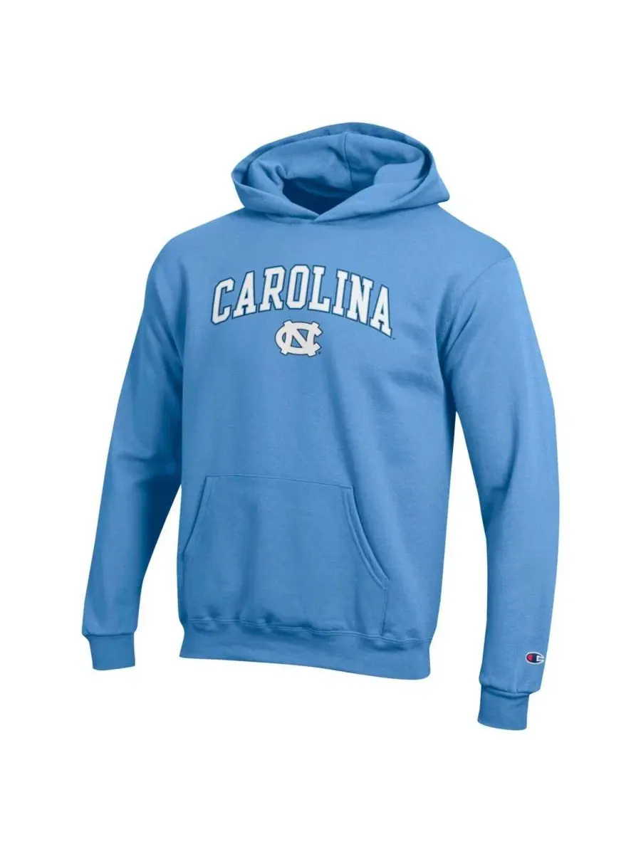 Худи-пуловер Champion Campus с флисовой подкладкой, North Carolina Tar Heels — изображение 2 из 3, светлый синий