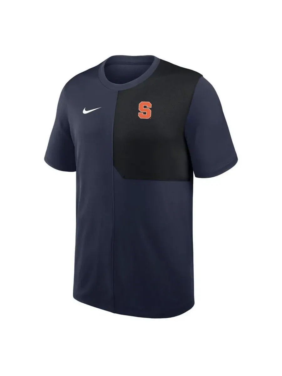 Nike Мужская футболка тренера Syracuse Orange 2025 Sideline UV Performance темно-синего цвета — изображение 3 из 3