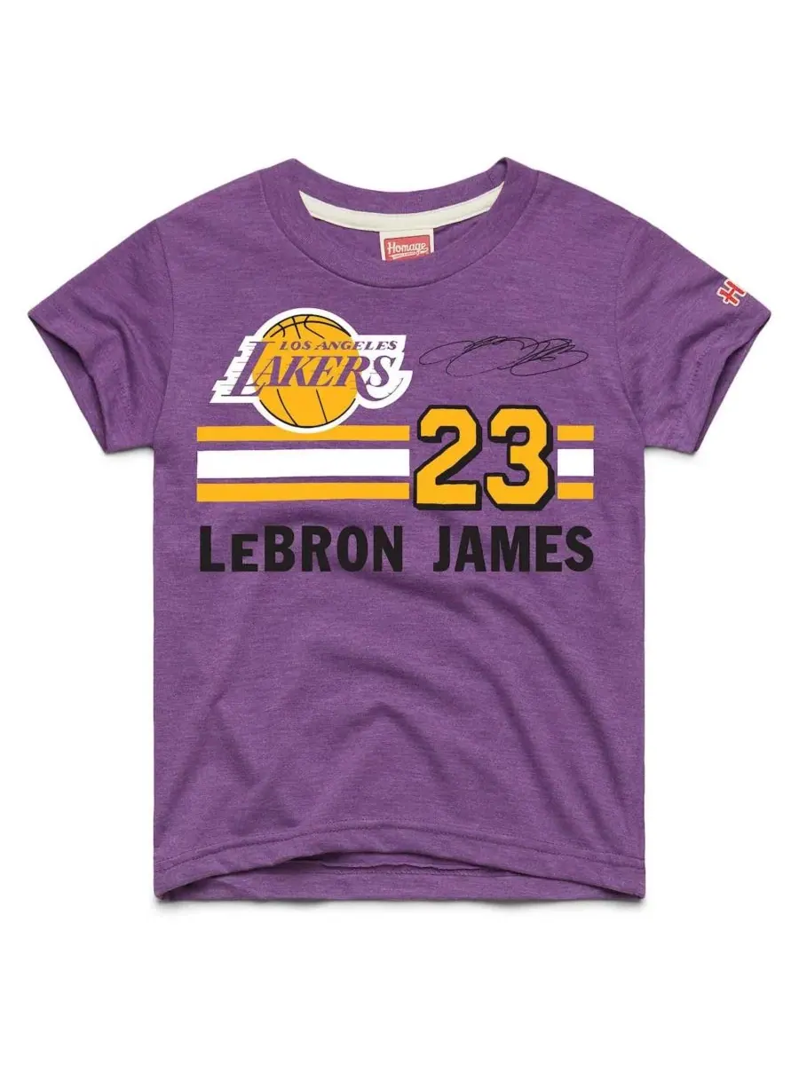 Футболка с принтом LeBron James Remix Signature Name Number Tri-Blend Homage