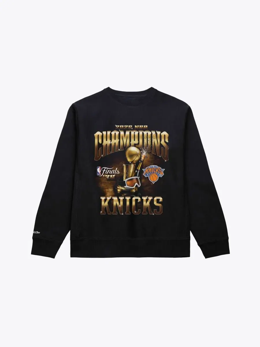 Свитшот с длинным рукавом, с принтом Mitchell & Ness