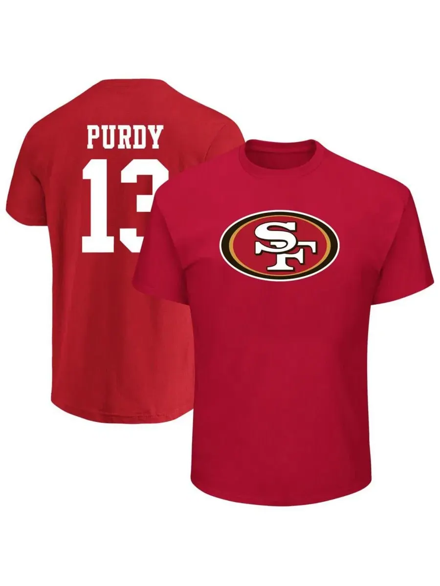 Футболка с длинным рукавом Brock Purdy Player Name Number Fanatics