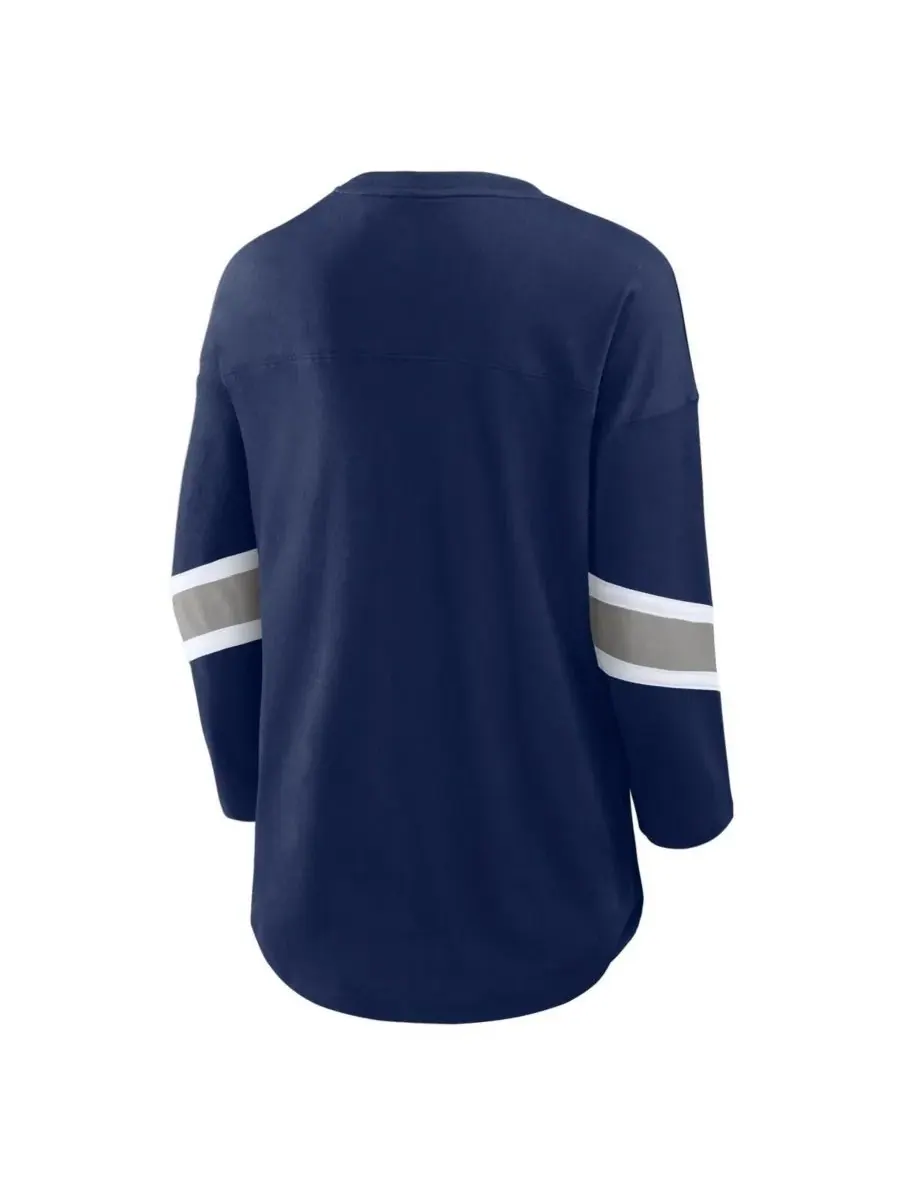 Fanatics Женская темно-синяя футболка большого размера Dallas Cowboys Redzone с рукавами 3/4 и — изображение 2 из 3