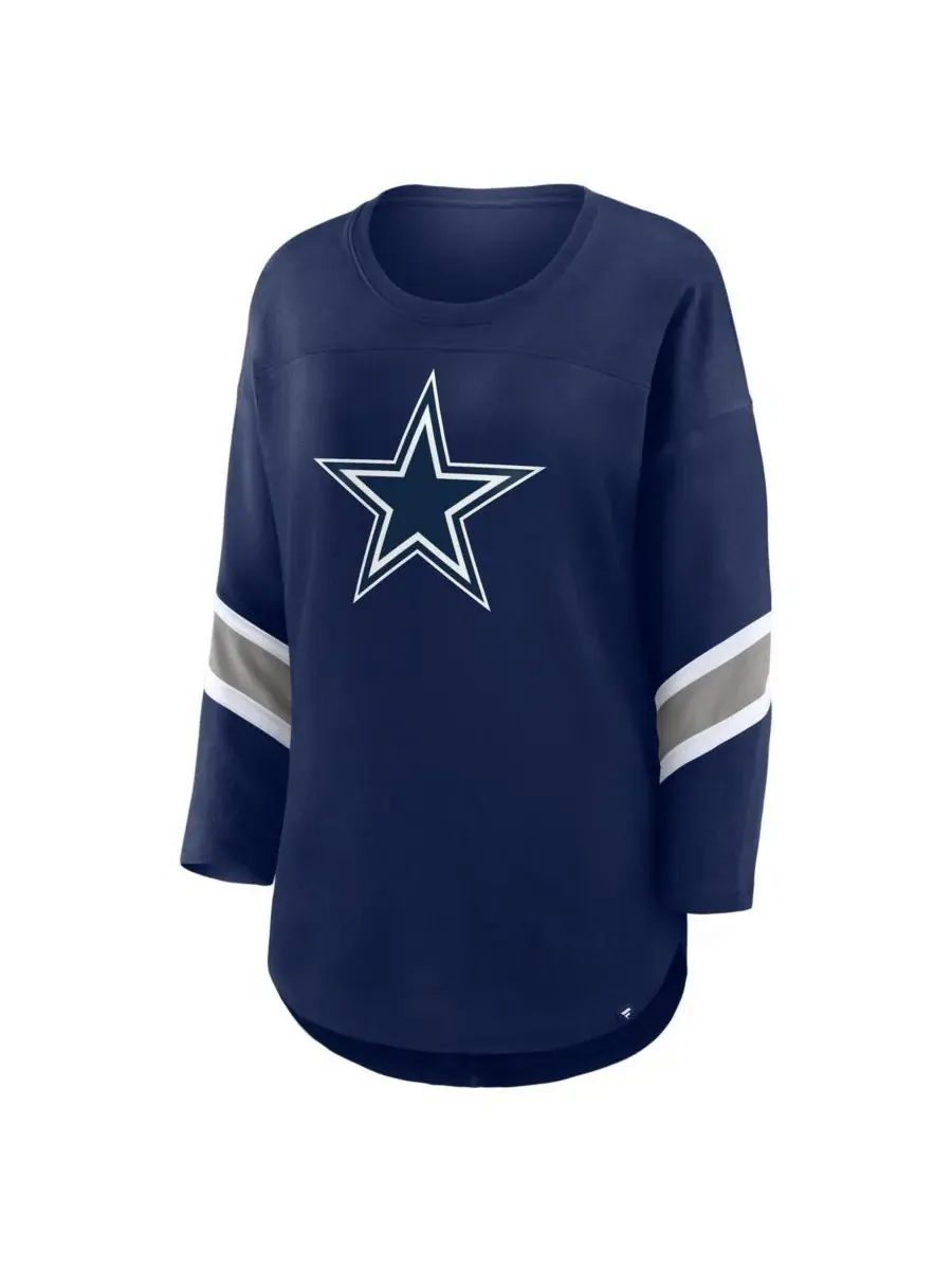 Fanatics Женская темно-синяя футболка большого размера Dallas Cowboys Redzone с рукавами 3/4 и — изображение 3 из 3