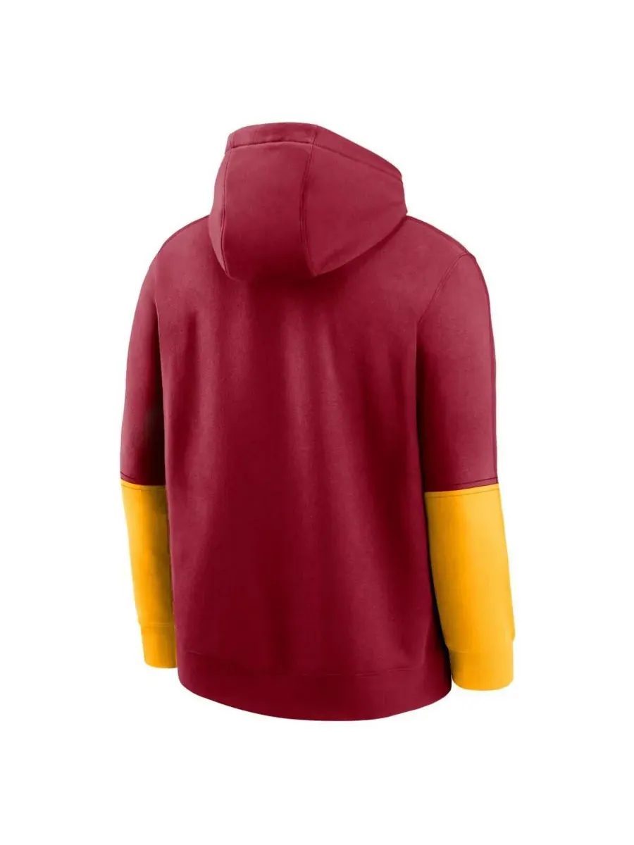 Nike Мужская толстовка с капюшоном Cardinal/Gold USC Trojans 2024 Sideline Club — изображение 3 из 3, золотистый