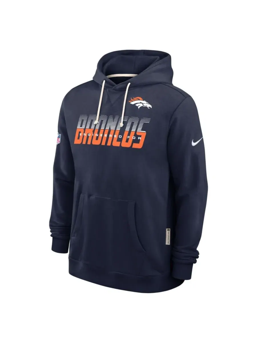 Толстовка с капюшоном Denver Broncos Sideline Standard Issue Dri-FIT Nike — изображение 2 из 3, темно-синий