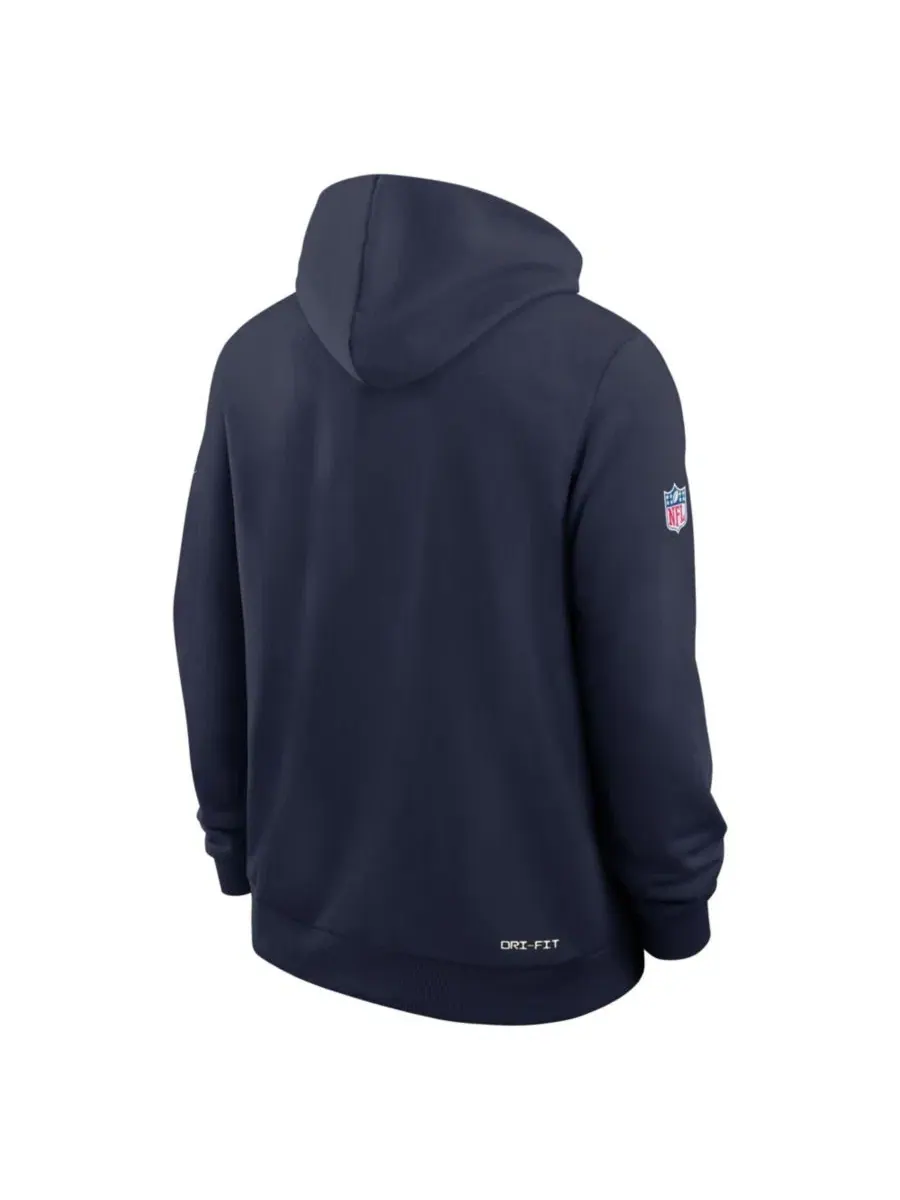 Толстовка с капюшоном Denver Broncos Sideline Standard Issue Dri-FIT Nike — изображение 3 из 3, темно-синий