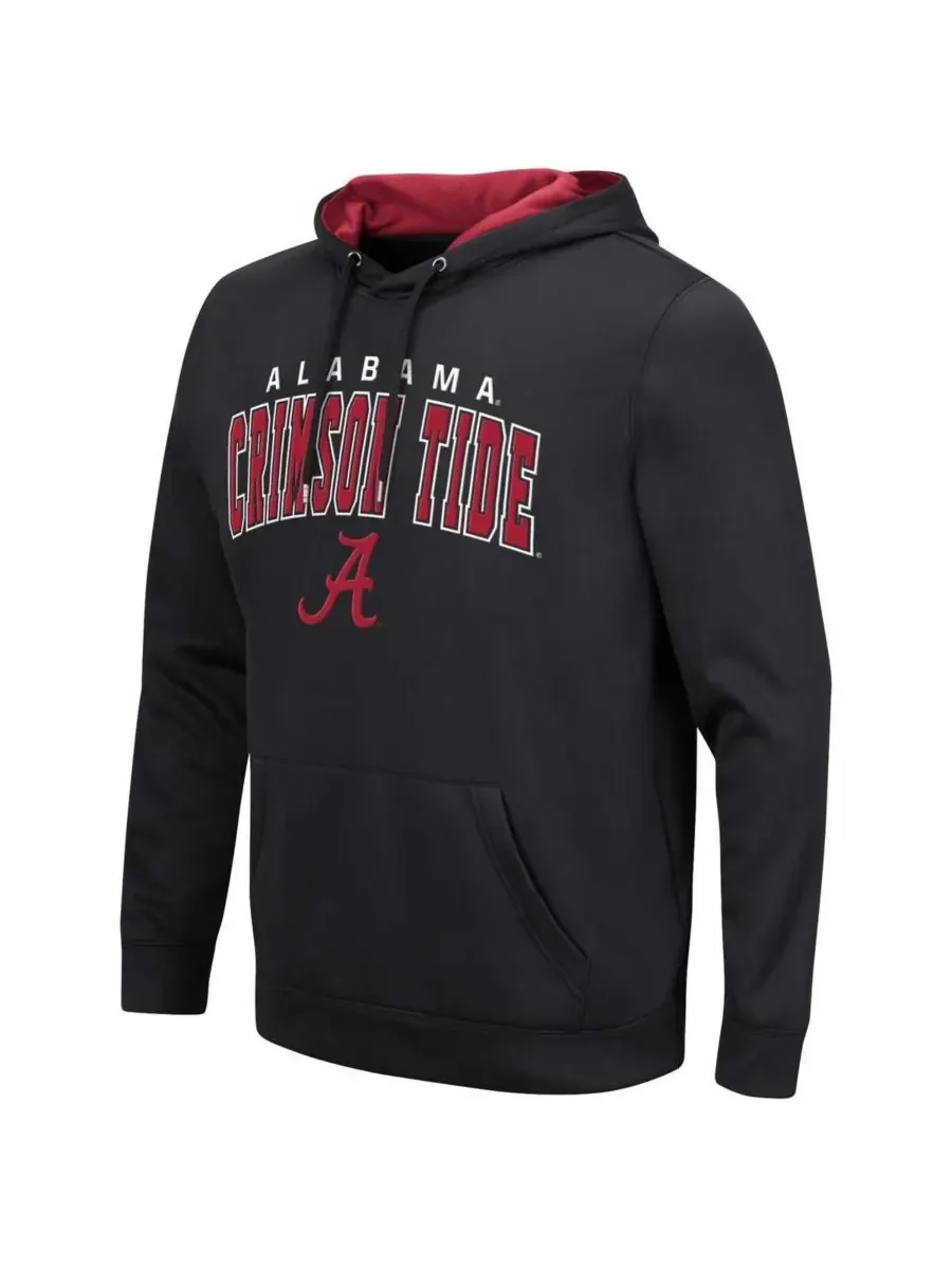 Colosseum Мужская толстовка с капюшоном Alabama Crimson Tide Resistance — изображение 3 из 3, черный