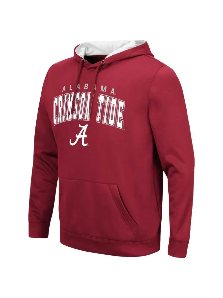 Colosseum Мужская толстовка с капюшоном Alabama Crimson Tide Resistance — изображение 2 из 5, красный