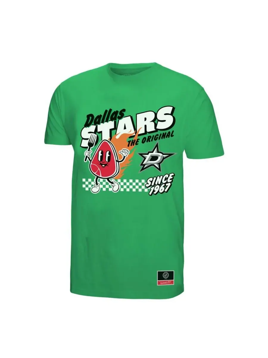 Mitchell & Ness Мужская футболка цвета келли-зеленый с надписью "Dallas Stars: Local Food" — изображение 3 из 3