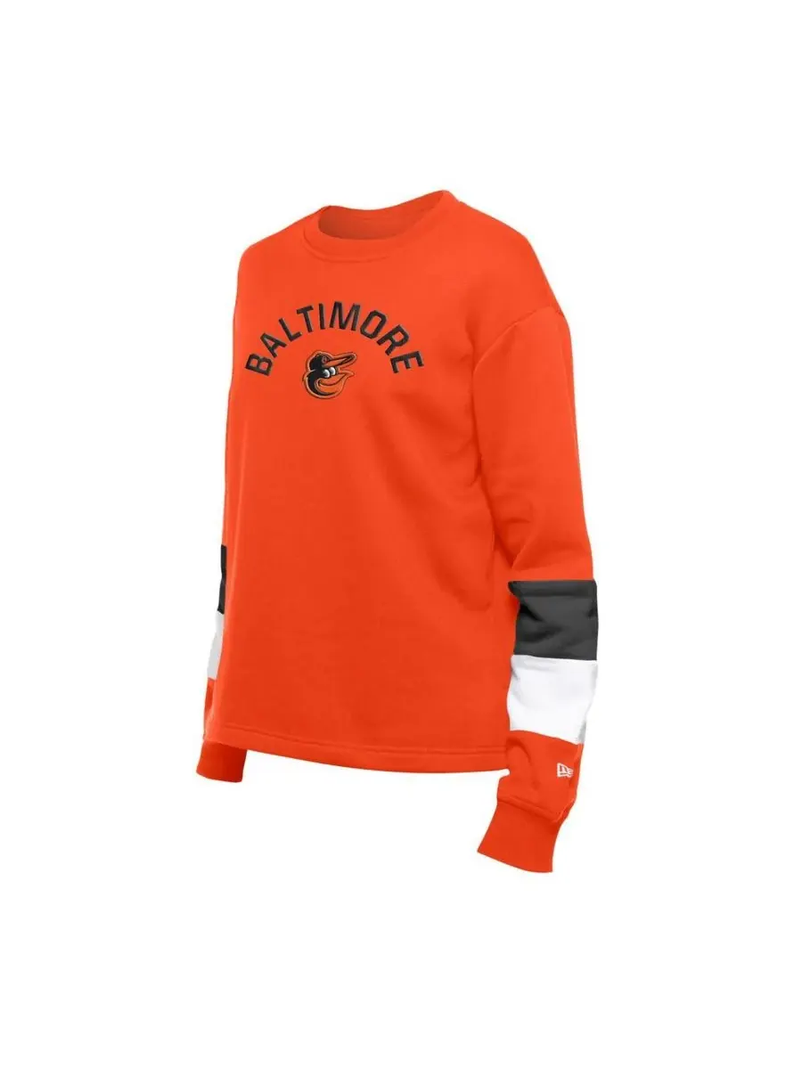 New Era Женская оранжевая толстовка с круглым вырезом Baltimore Orioles Gameday — изображение 3 из 3, оранжевый