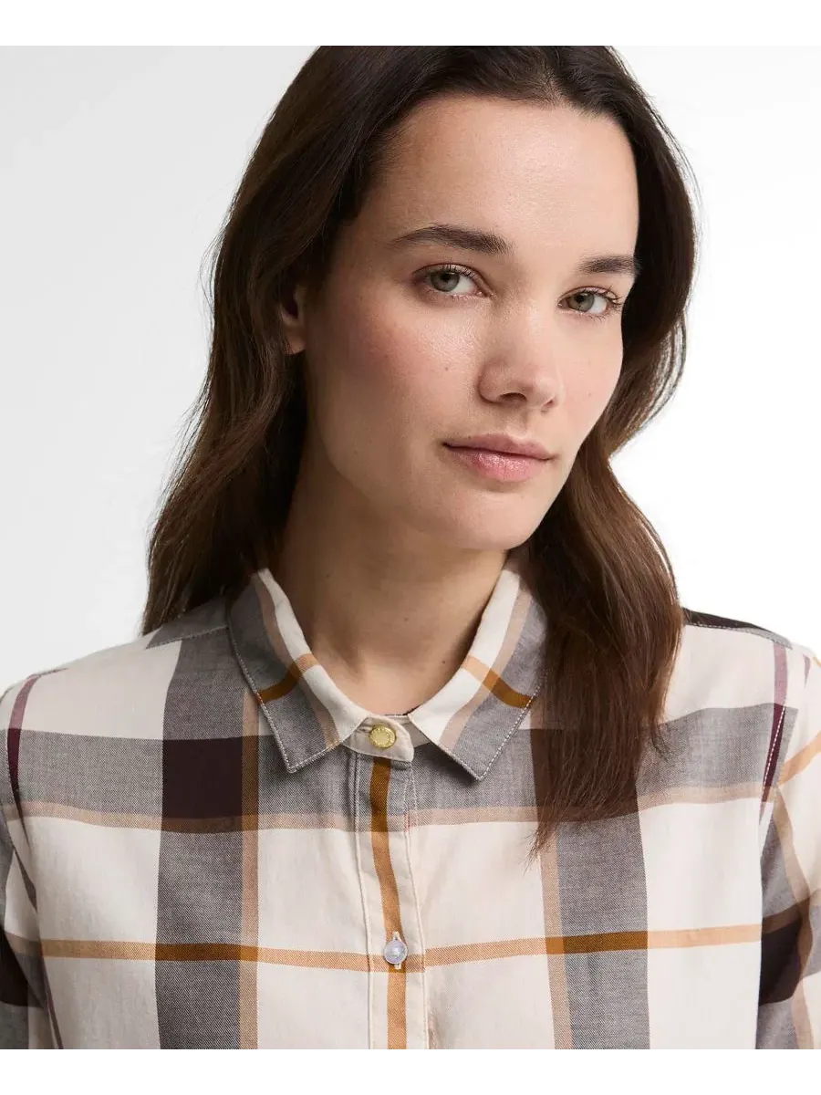 Рубашка с принтом Moorland Plaid Barbour, Ecru Muted Tartan — изображение 4 из 6