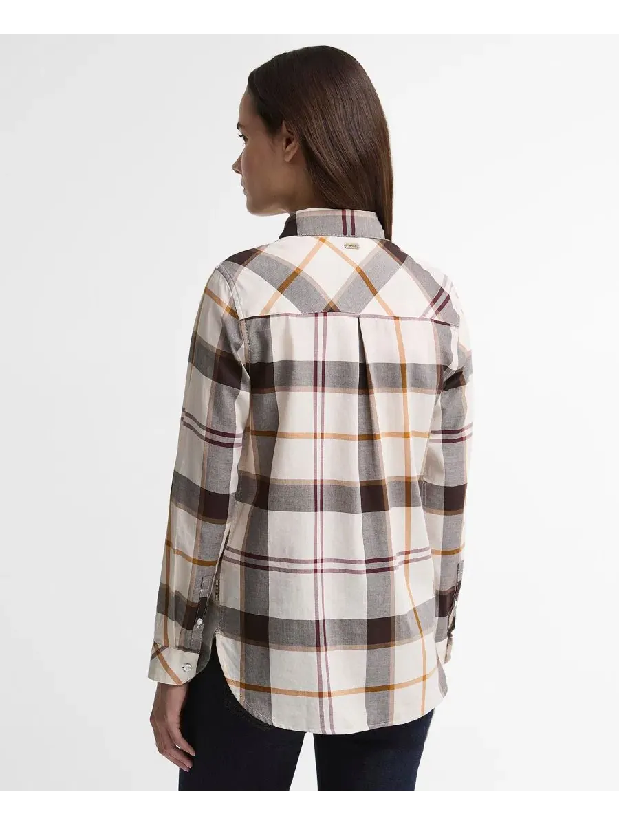 Рубашка с принтом Moorland Plaid Barbour, Ecru Muted Tartan — изображение 5 из 6