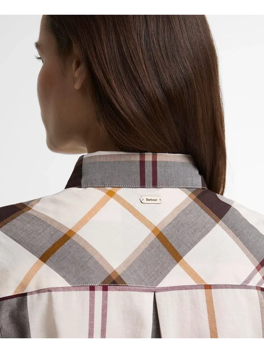 Рубашка с принтом Moorland Plaid Barbour, Ecru Muted Tartan — изображение 6 из 6