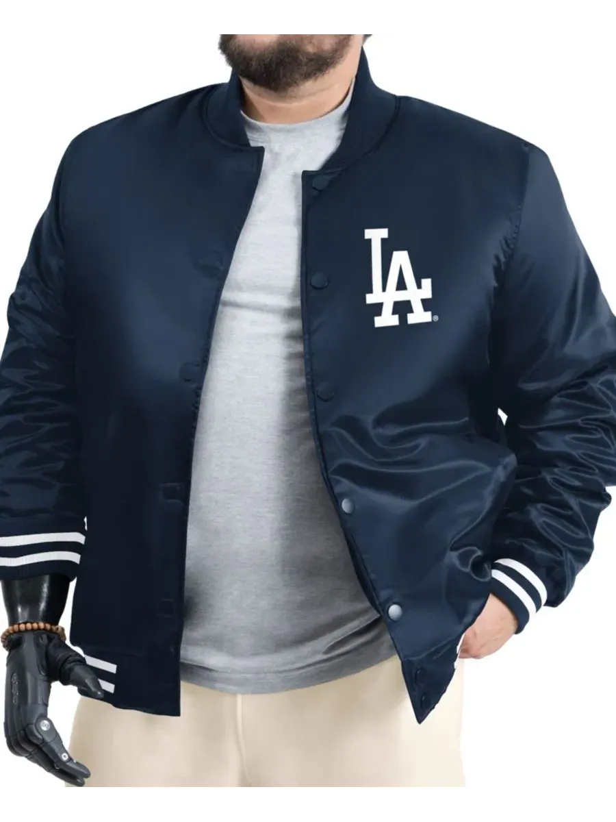 Мужская куртка-ветровка Los Angeles Dodgers Cooperstown Adaptive Satin Full-Snap Varsity Jacket