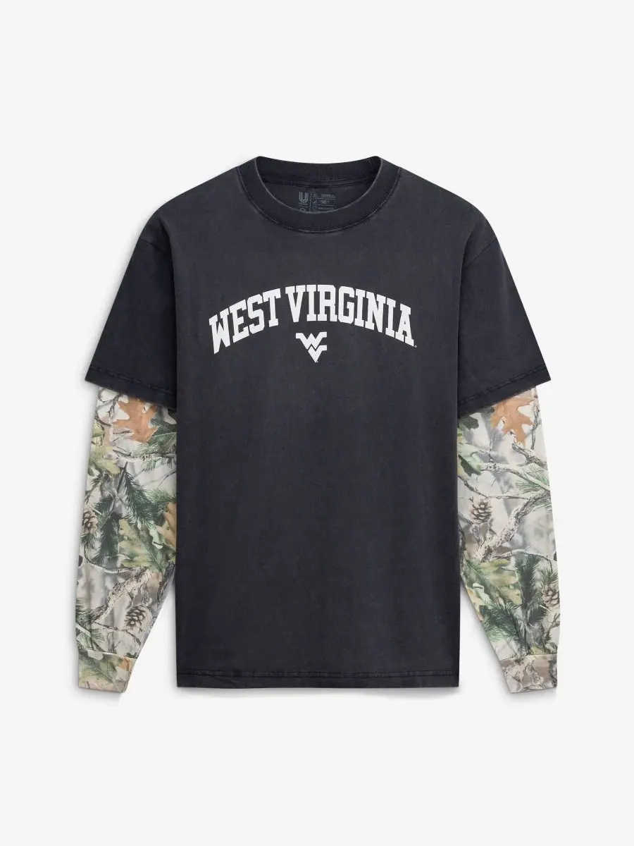 Футболка с длинным рукавом с принтом Back Bay Twofer Heavyweight Long Sleeve T-Shirt Uscape Apparel
