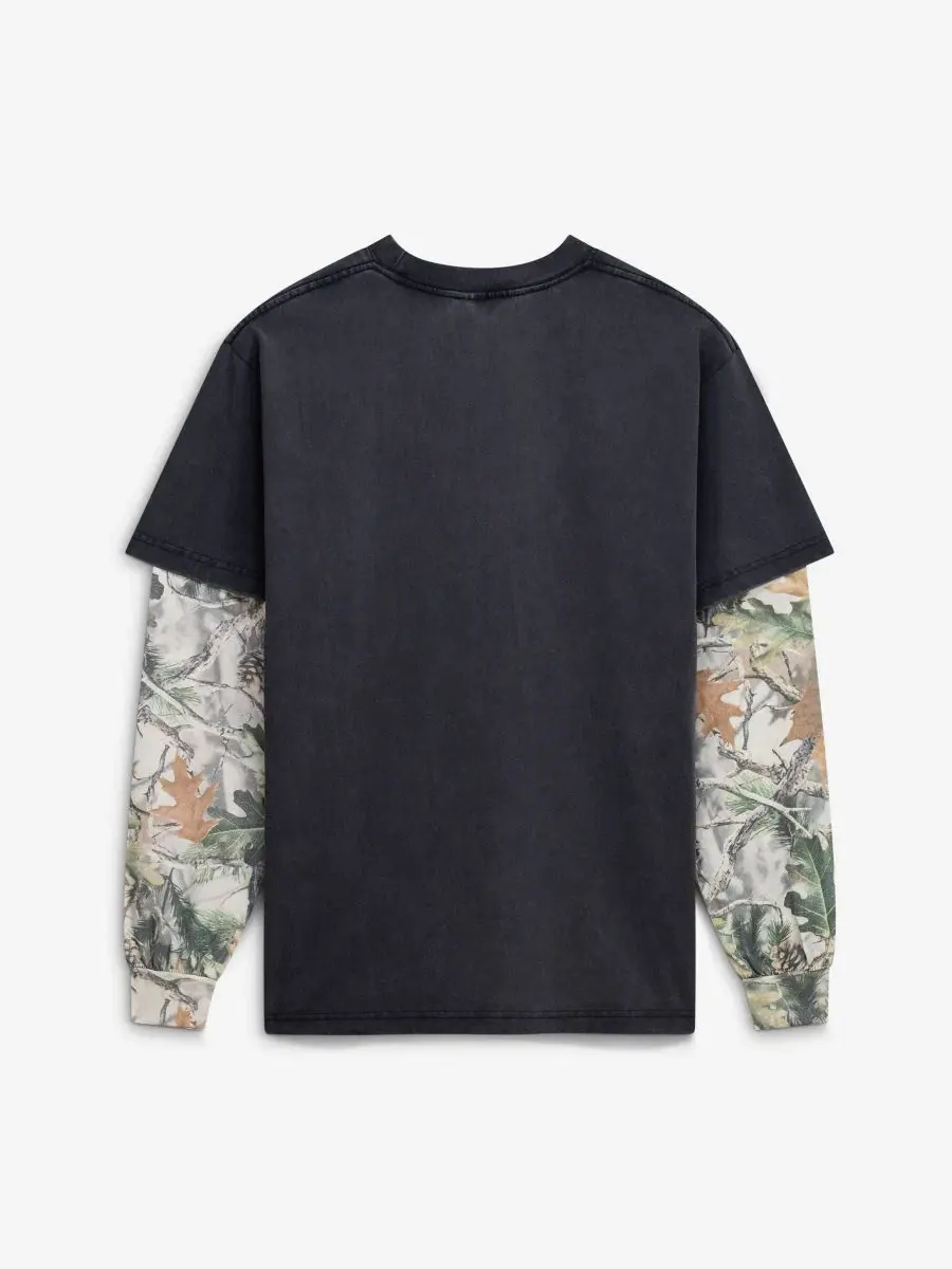 Футболка с длинным рукавом с принтом Back Bay Twofer Heavyweight Long Sleeve T-Shirt Uscape Apparel — изображение 2 из 2