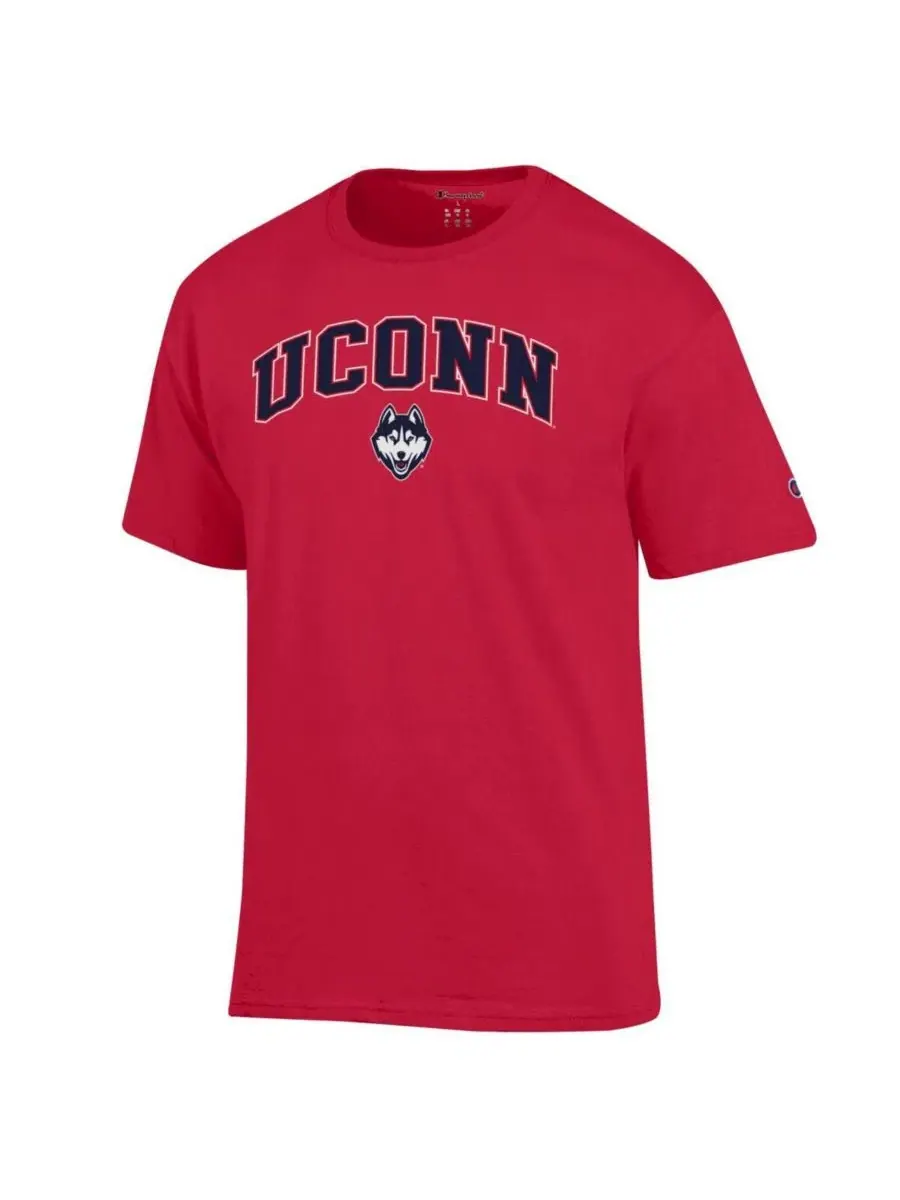 Футболка мужская с логотипом UConn Huskies Champion — изображение 2 из 3, алый