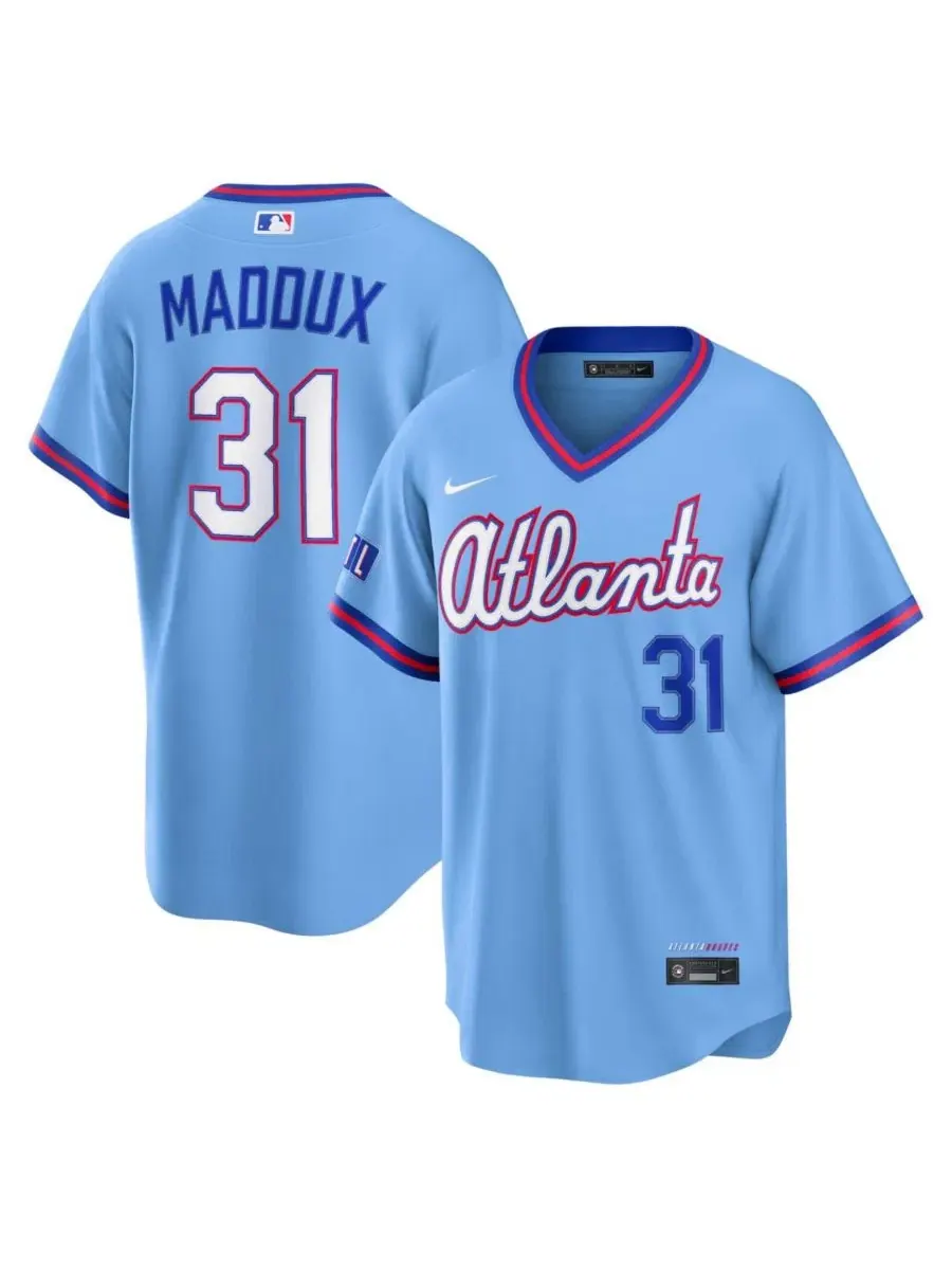 Джерси Nike Greg Maddux Powder Blue Atlanta Braves 2026 City Connect