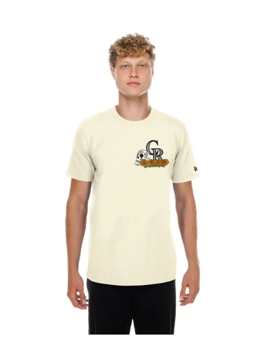 Футболка с принтом Sugar Skull Colorado Rockies New Era