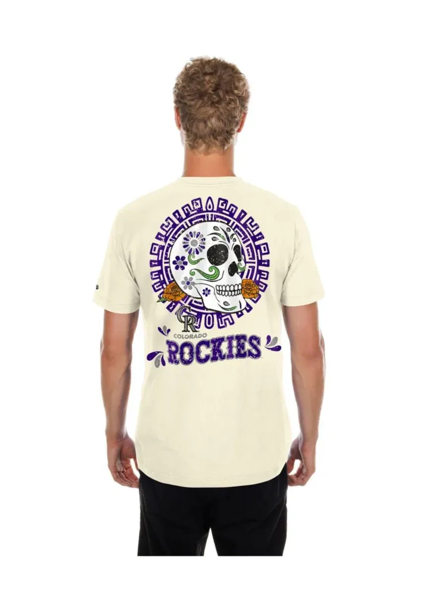 Футболка с принтом Sugar Skull Colorado Rockies New Era — изображение 2 из 4, прозрачный