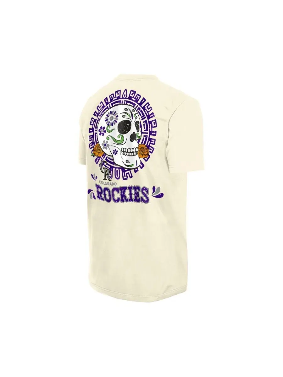 Футболка с принтом Sugar Skull Colorado Rockies New Era — изображение 4 из 4, прозрачный