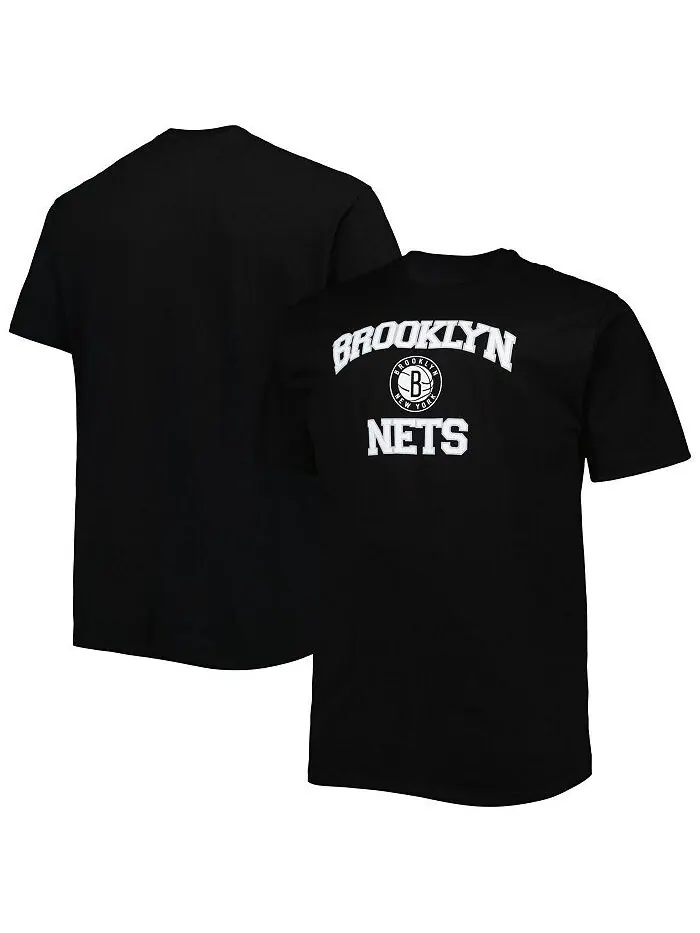 Мужская черная футболка Brooklyn Nets Big and Tall Heart and Soul Profile
