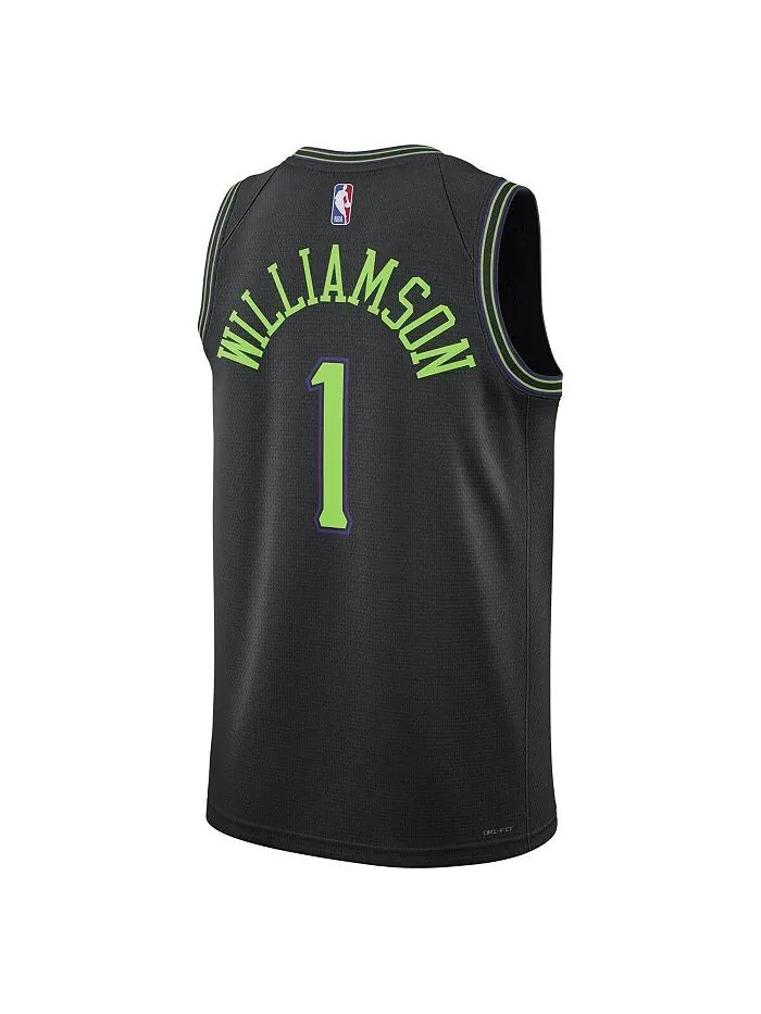 Мужская и женская футболка Zion Williamson Black New Orleans Pelicans 2023/24 Swingman — City — изображение 3 из 3, черный