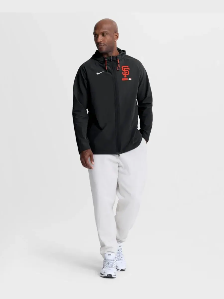 Куртка-худи с капюшоном Nike San Francisco Giants Authentic Collection Raglan Therma-FIT — изображение 3 из 4, черный
