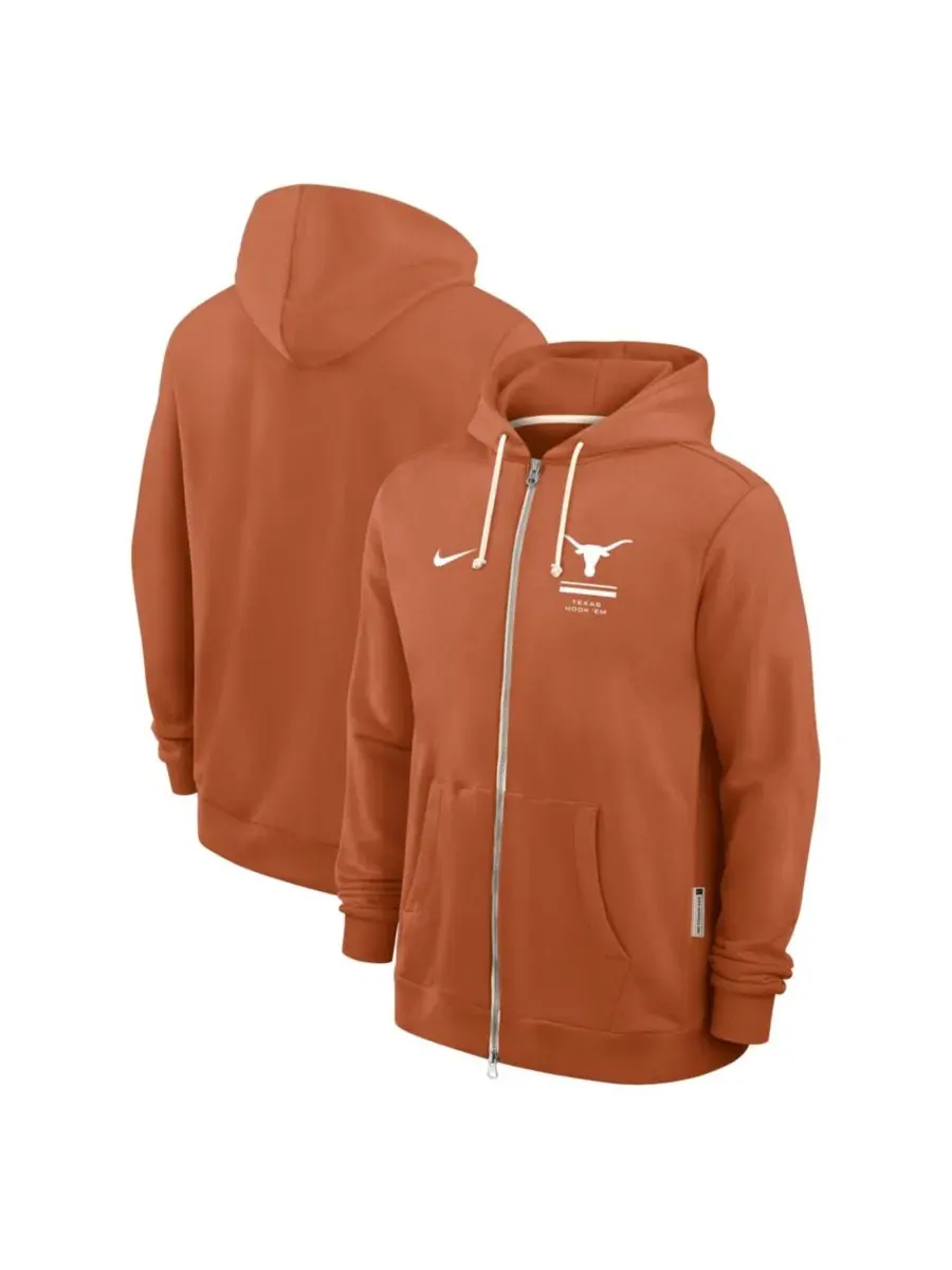 Худи с полной застежкой-молнией Dri-FIT Texas Longhorns 2026 Sideline Standard Issue Nike