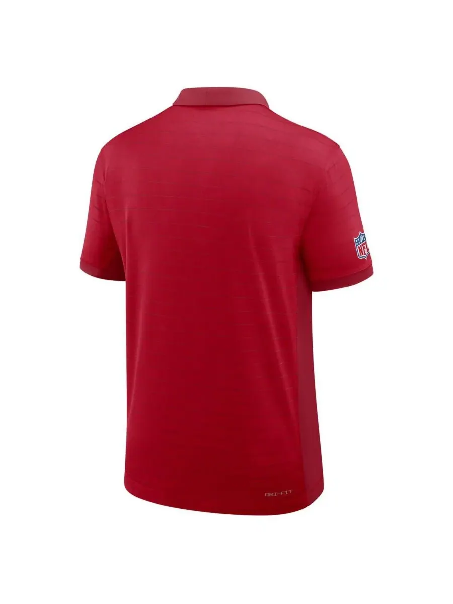 Поло с коротким рукавом с принтом Sideline Victory Stripe Nike — изображение 3 из 3, алый