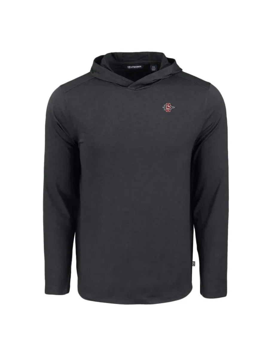 Худи с длинным рукавом Coastline Epic Comfort Eco San Diego State Aztecs Cutter & Buck — изображение 2 из 3, черный