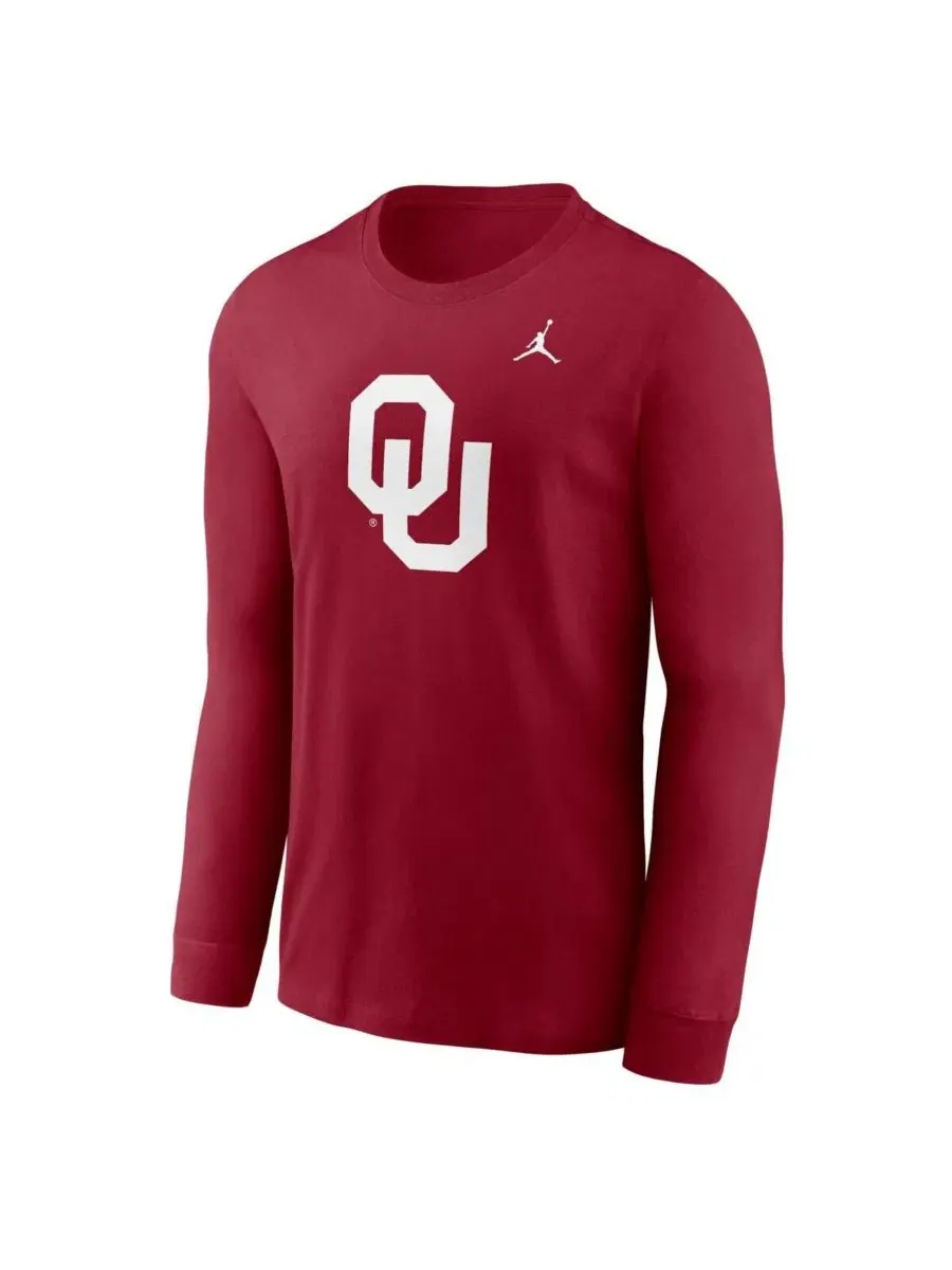 Футболка с длинным рукавом с принтом Oklahoma Sooners Jordan — изображение 2 из 3, красный