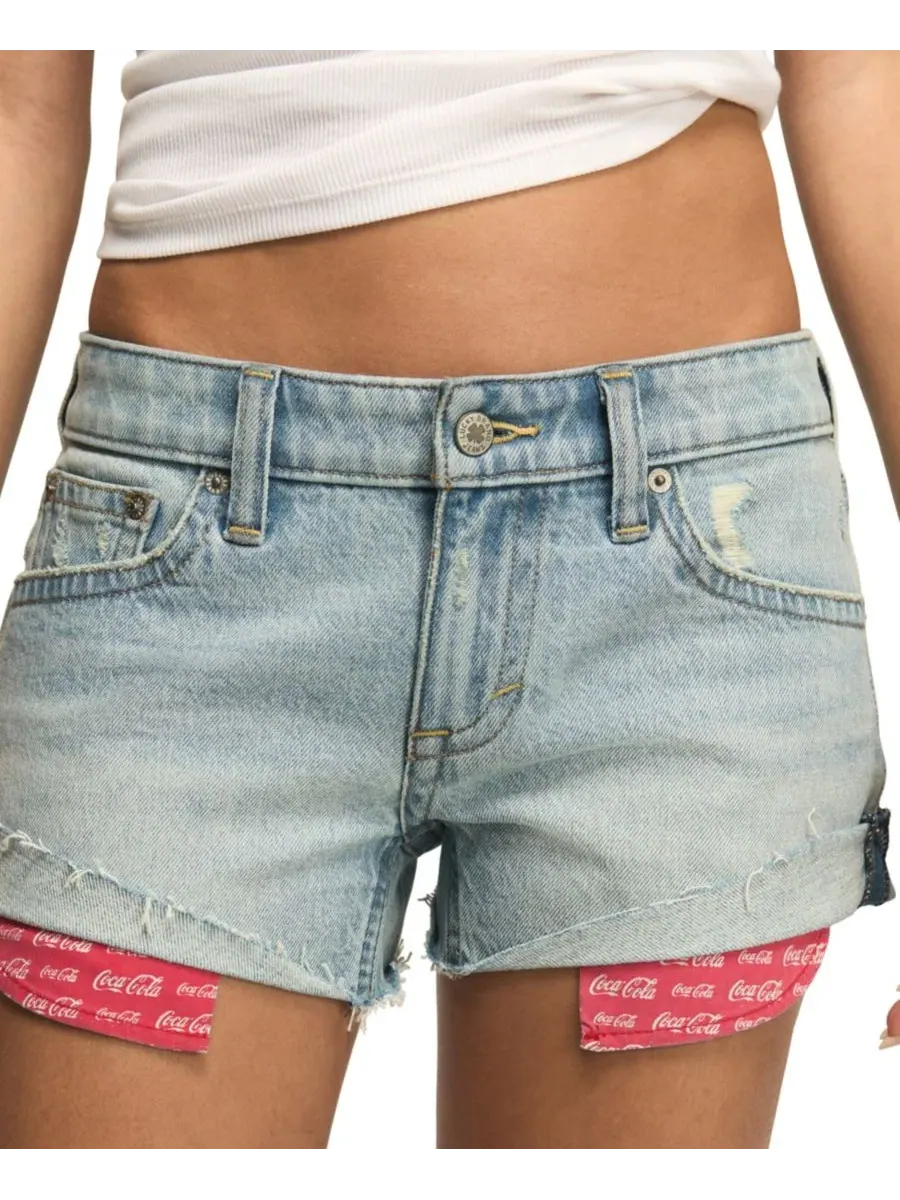 Джинсовые шорты низкой посадки Lucky Legend Coca Cola от Lucky Brand, Limited Edition Wash — изображение 4 из 7