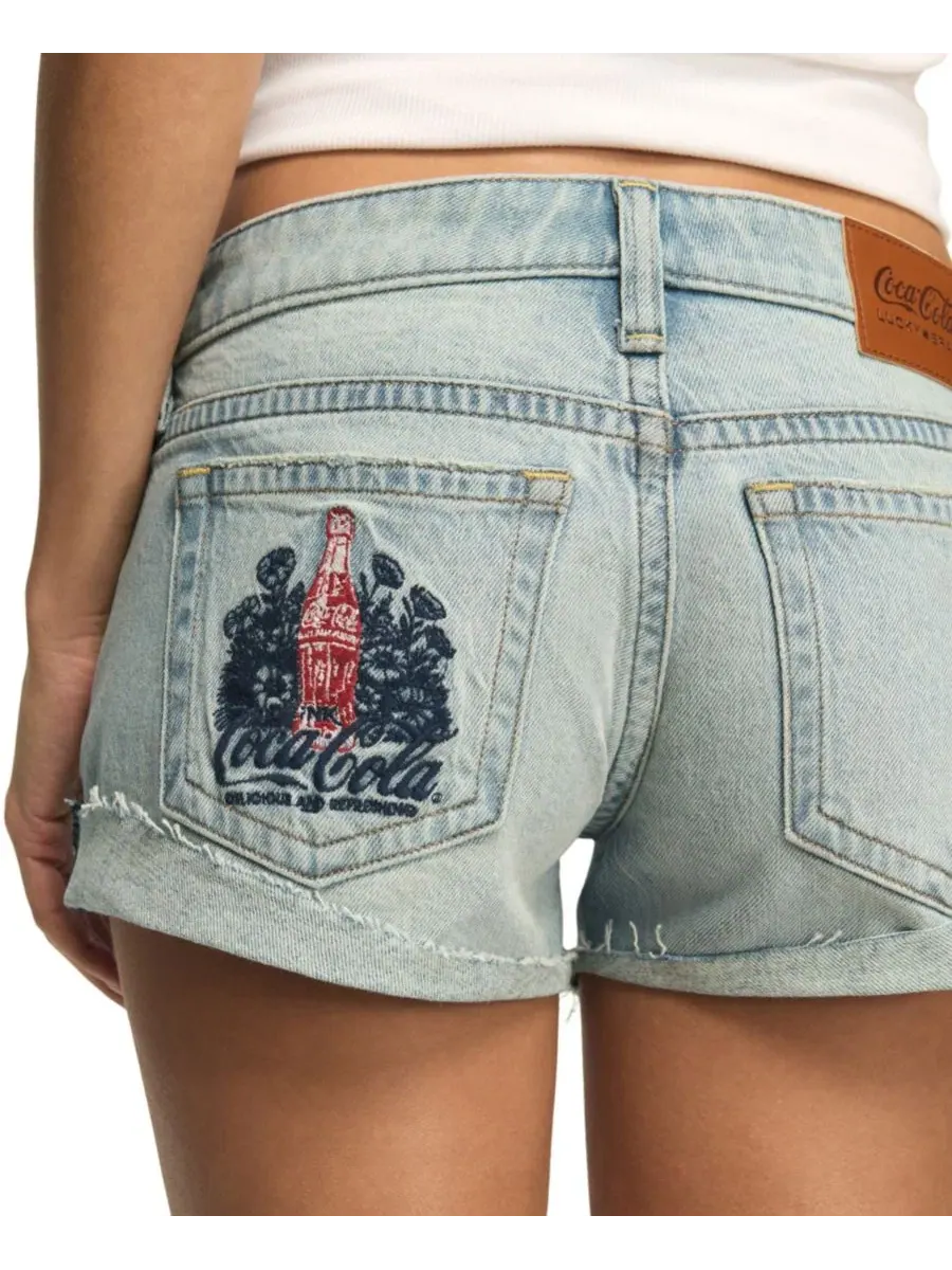 Джинсовые шорты низкой посадки Lucky Legend Coca Cola от Lucky Brand, Limited Edition Wash — изображение 6 из 7