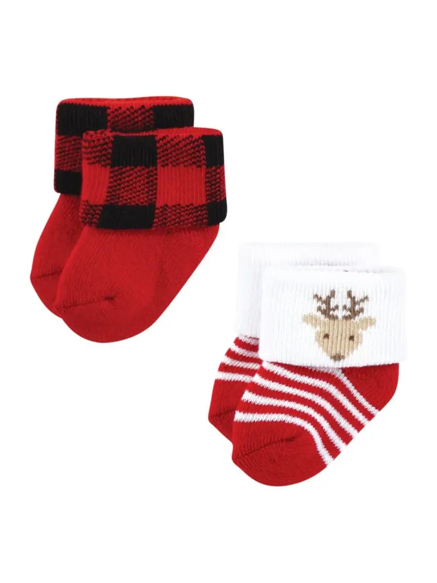 Комплект детских носков с принтом 12 пар 12 Days of Christmas Plaid Trees Hudson Baby, 12 Days Of — изображение 4 из 8
