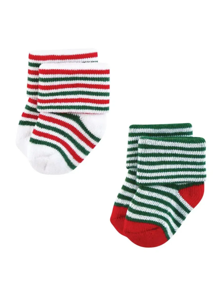 Комплект детских носков с принтом 12 пар 12 Days of Christmas Plaid Trees Hudson Baby, 12 Days Of — изображение 7 из 8