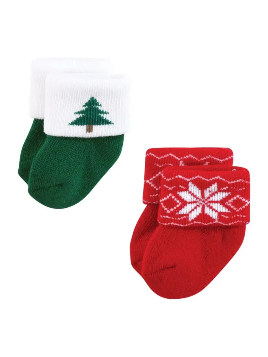 Комплект детских носков с принтом 12 пар 12 Days of Christmas Plaid Trees Hudson Baby, 12 Days Of — изображение 8 из 8