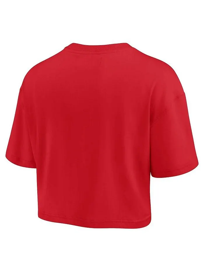 Женская укороченная футболка Red Georgia Bulldogs Super Soft Boxy Fanatics Signature — изображение 2 из 3, красный