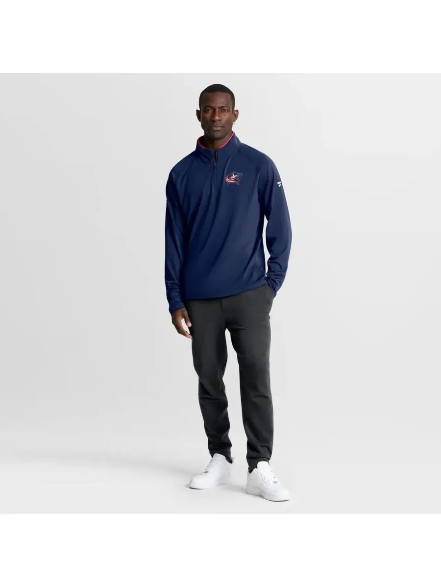 Fanatics Мужская темно-синяя толстовка Columbus Blue Jackets Authentic Pro Rink Training — изображение 3 из 5, темно-синий