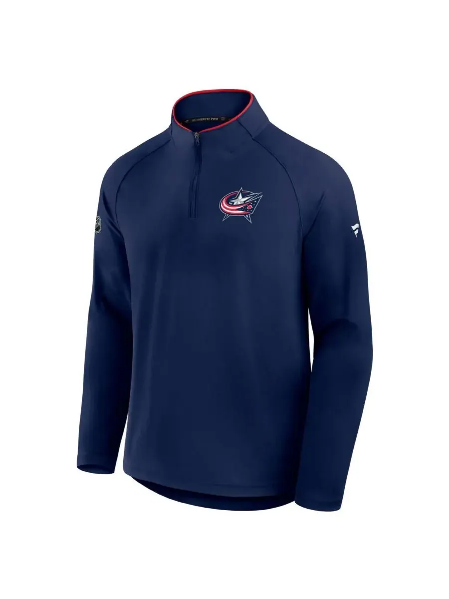 Fanatics Мужская темно-синяя толстовка Columbus Blue Jackets Authentic Pro Rink Training — изображение 4 из 5, темно-синий