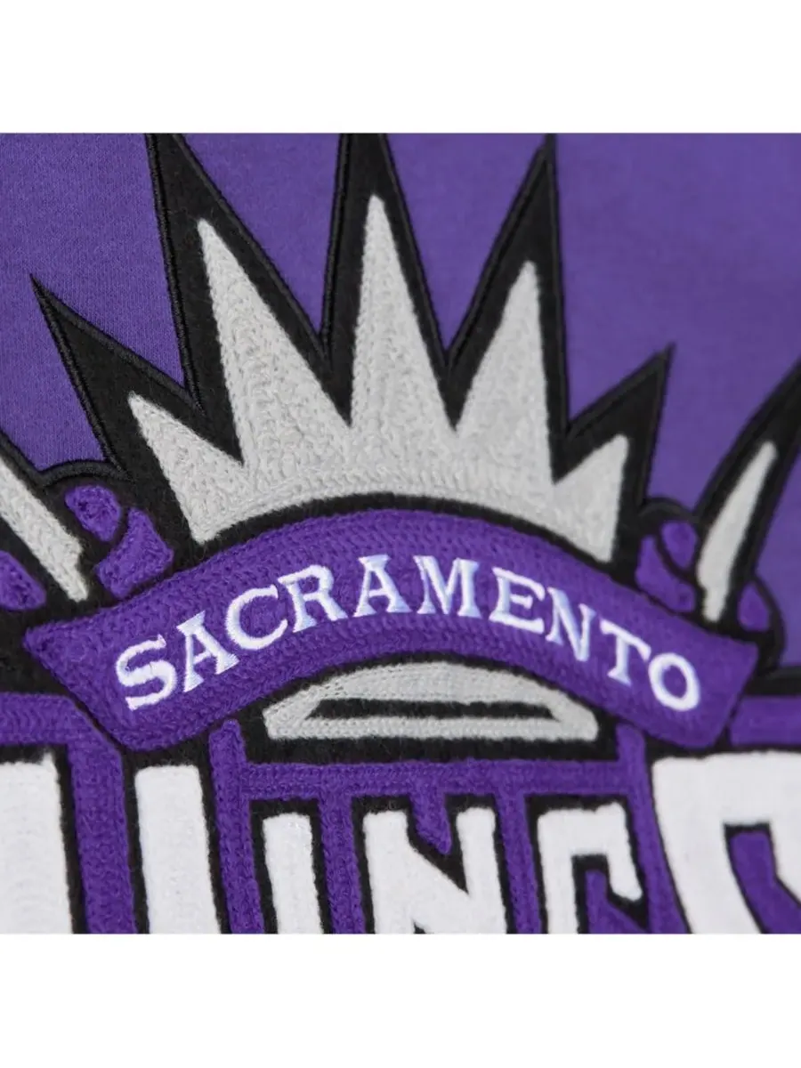 Mitchell & Ness Мужская фиолетовая толстовка с принтом "Sacramento Kings Nights" — изображение 2 из 5, фиолетовый