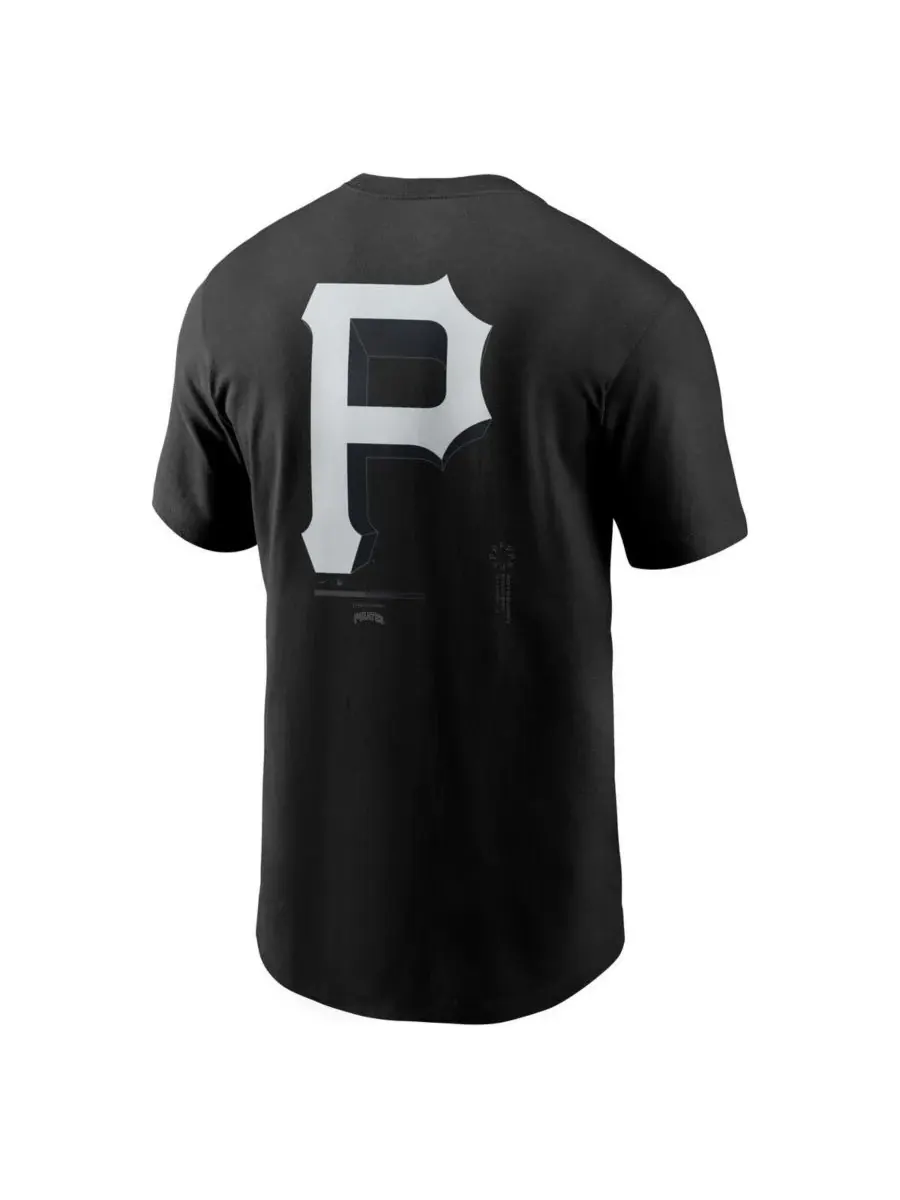 Nike Мужская черная футболка Pittsburgh Pirates Lights Out Bar Loading — изображение 2 из 3, черный