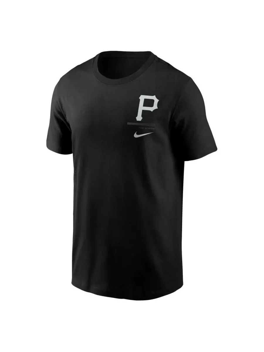 Nike Мужская черная футболка Pittsburgh Pirates Lights Out Bar Loading — изображение 3 из 3, черный