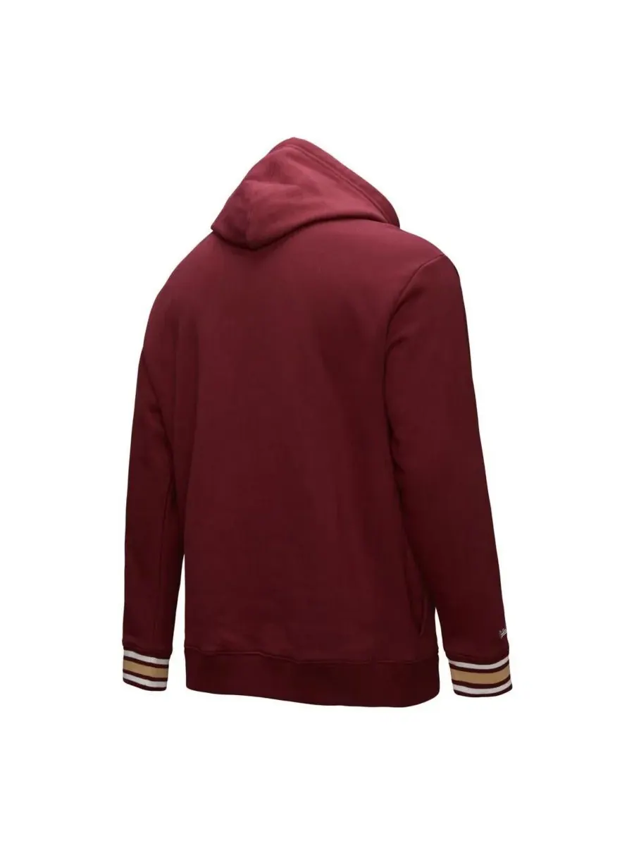 Мужская флисовая толстовка с капюшоном Garnet Florida State Seminoles с цепным стежком Mitchell & — изображение 3 из 5