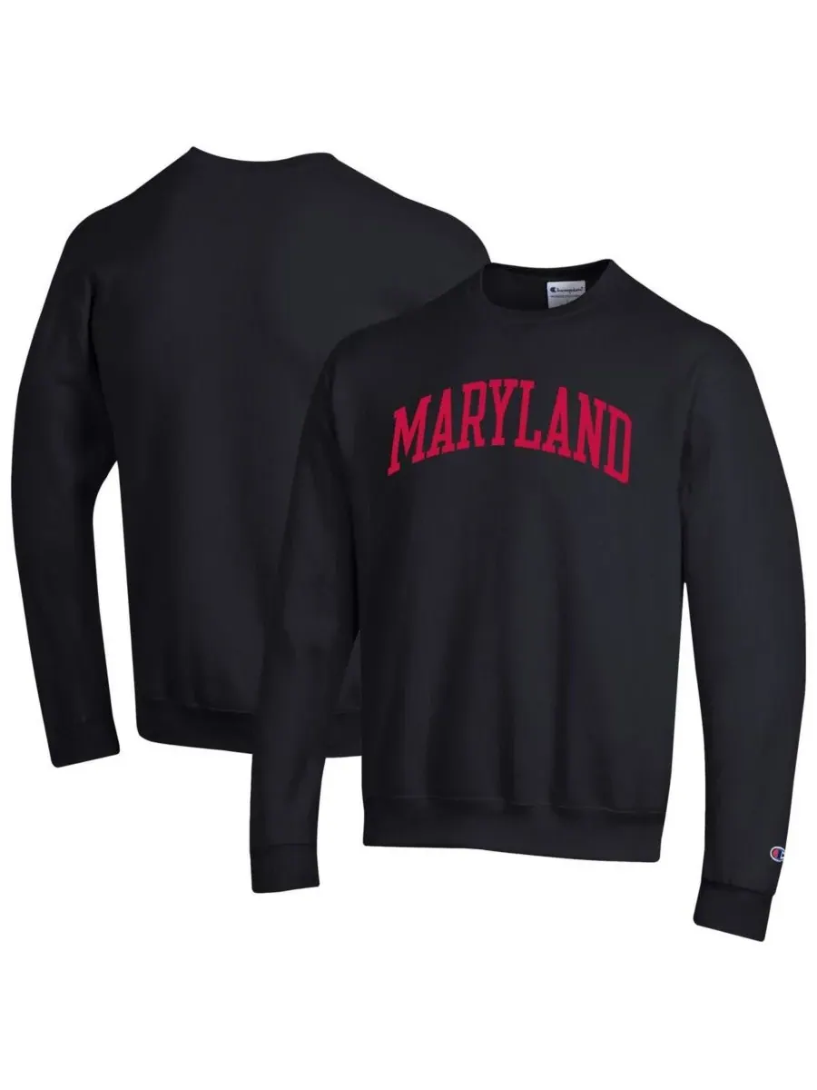 Champion Мужская черная флисовая толстовка Maryland Terrapins Basic Arch