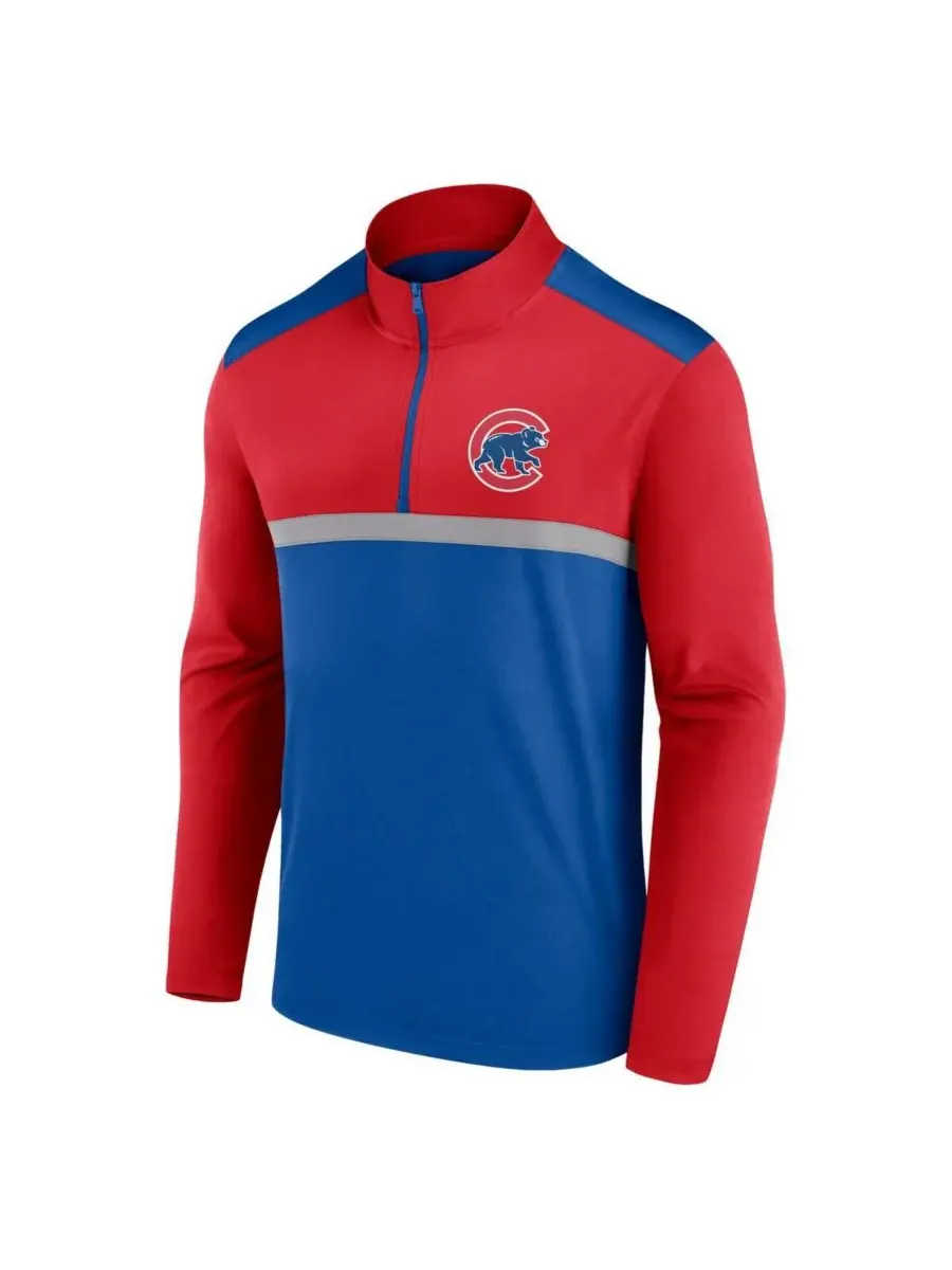 Мужская футболка Royal Chicago Cubs Unstoppable Quarter-Zip Top Fanatics — изображение 2 из 3, королевский