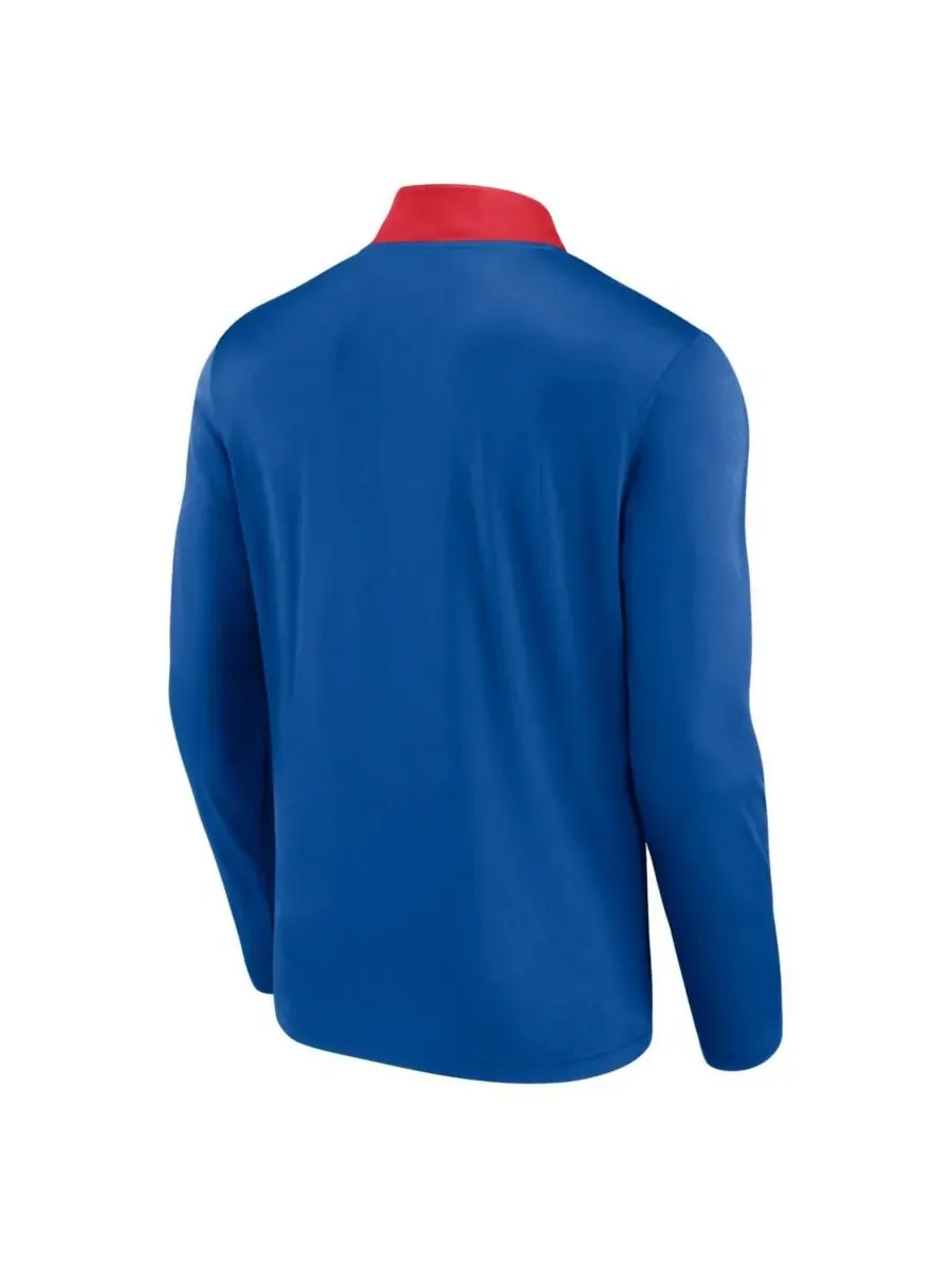 Мужская футболка Royal Chicago Cubs Unstoppable Quarter-Zip Top Fanatics — изображение 3 из 3, королевский